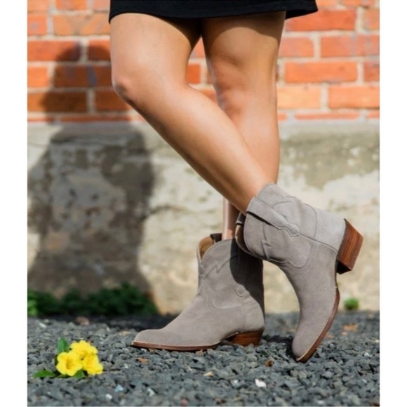 Tecovas Boots The Lucy Suede Ankle Western Cowboy Casual Classic Gray 10.5 - Picture 1 of 16